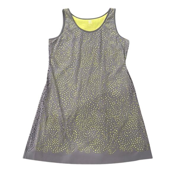 Title Nine Nimblene Eyelet Illusion Sleeveless Active Dress Size L - Picture 1 of 9